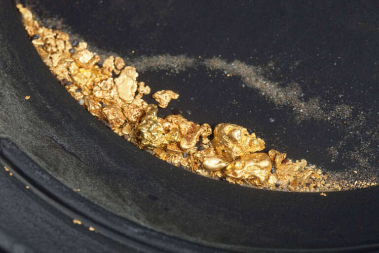 panning for gold uncovers nuggets and flakes