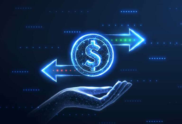 money goes up and down in balance